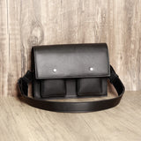 Small crossbody bag for men, stylish simple retro small square bag, shoulder crossbody bag for men