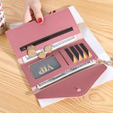 Wallet women's long, fringed three-fold flip clutch bag, simple women's wallet evening