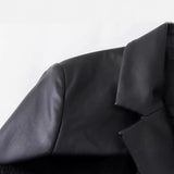 Women's Loose-Fit Faux Leather Coat