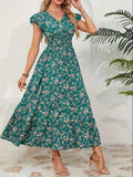 Printed French dress floral dress
