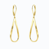 Brass real gold electroplating niche light luxury karst pleated earrings women's earrings