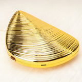 Gold  Dinner Bag Shell Dinner Bag Crossbody Chain Shinny evening Clutch Purse Party