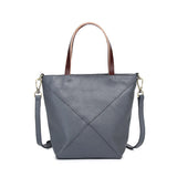 Elegant Genuine Leather Shoulder Bag - Stylish Folding Geometric Bucket Bag & Large Capacity Tote for Women hobo
