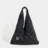 Washed denim hobo bag, shoulder shoulder bag, large capacity tote shoulder bag, handbag versatile