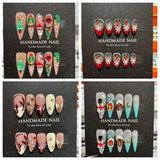 Christmas handmade nail wear temperament gentle nail art nail patch
