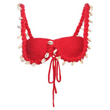 Wind summer fashion creative street sexy babes sleeveless navel knitted skirt set
