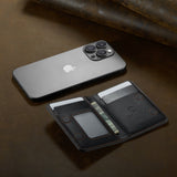Magsafe ring magnetic card case  for iPhone17 card anti-theft brush 16/15/14/13 zipper change bag Wallet Magnetic Card Holder RFID Blocking, PU Leather Minimalist Phone Wallet Compatible with MagSafe Phones