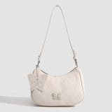 Simple Underarm Bag Women, Fashion Bow Small Square Bag Versatile Shoulder Crossbody Bag