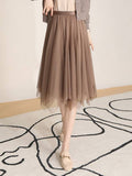 Elegant Tulle Midi Skirt - AfterAmour