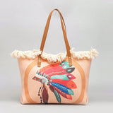 Fashion Large Tote Bag – High-Aesthetic Printed Handbag, Ethnic Style Travel Shoulder Shopper