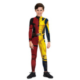 onepiece Halloween movie cos suit Deadpool 3 Wolverine costume playing suit printed jumpsuit