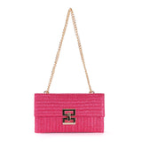 Bag ladies holiday shoulder bag, chain flip lock square purse, straw bag hobo shoulder bag women