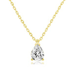 Single Zircon Pendant Necklace