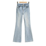 Women's Light Blue High Waist Slim Fit Bootcut Jeans