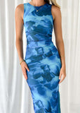 Women's Spring Summer Elegant Sexy Printed Bodycon Waist-Defining Slimming Chic Dress