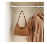 Simple versatile hobo bag for women, hand soft leather hobo bag, retro shoulder armpit bag