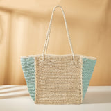 Summer Woven Shoulder Bag – Rustic Straw Handbag, Beach Vacation Tote, Casual Trendy Purse