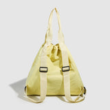 Yellow Drawstring Backpack Purse – Travel Large Capacity Backpack for Students Shoulder Handbag