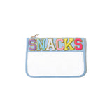 PVC transparent storage bag, embroidered letter cosmetic bag, wash storage towel embroidered file bag 2pcs,