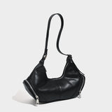 Stylish vintage zip pocket locomotive bag, shoulder bag, hobo bag casual, shoulder bag
