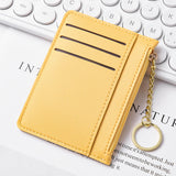 Ultra-thin new card bag for women, small and simple multi-card zipper change bag, large-capacity ID card holder, card holder.