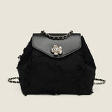 Backpack purse for women, design fashion casual chain backpack, small shoulder backpack