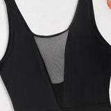 Black Tight Triangle One-piece Swimsuit Women's