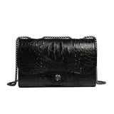 Crocodile Camellia Chain bag crossbody shoulder