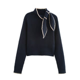 Sweet  Sweater Bow Detail Knit