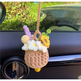 Car plant pendant Car decoration Rearview mirror pendant Creative wool in the car