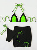 3 Piece Bikini Swimsuit Women's Split Swimsuit Bikini