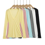 Deep V Neck Sheer T-Shirt