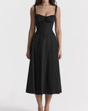 Sleeveless Strapless Bandage Corset Dress - Floral Print Long Midi Dress with Lace Up Back & Thigh Slit