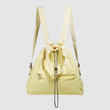 Yellow Drawstring Backpack Purse – Travel Large Capacity Backpack for Students Shoulder Handbag