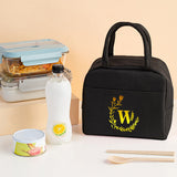 Letter pattern printed thermal insulation bag, lunch box bag, tote aluminum foil ice bag, lunch storage picnic bag, fresh-keeping bag