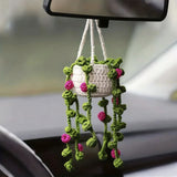 Car plant pendant Car decoration Rearview mirror pendant Creative wool in the car