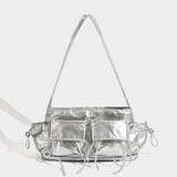 Summer nylon texture portable shoulder bag, casual shoulder bag, hobo shoulder bag, top handle shoulder purse