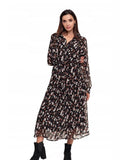 Fashion Floral Print Cardigan Dress – Loose Long Sleeve Shirt Midi, Open-Front Layering Piece