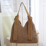 Women’s Lightweight Woven Bag – Delicate Summer Straw Shoulder Purse, Handmade Textured Tote
