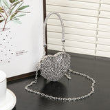 Rhinestone Dinner Bag, Mini heart purse, Small and Exquisite Shiny Dress Bag, Ball Bag, Prom Bag, Party Purse