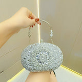 Clutch Purses for Women Evening Bag Nude Purse Luxury Handbag Bride Wallet Glitter Multicolor Rhinestone Bags