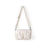 Women's bag simple tooling shoulder Crossbody bag, small pleated stylish casual nylon bag, small square purse