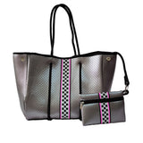Neoprene Perforated Tote Set – Mother-Child Beach Bag, Water-Resistant Gym & Swim Duffle