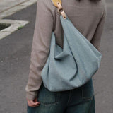Slouchy purse, summer high capacity commuter shoulder bag, hobo bag denim, tote bag women