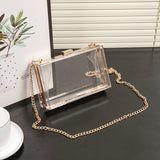 Acrylic Women's Bags, Small Square Bags, Transparent Box Bags, Dinner Bags.