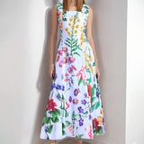 Women's Spring Elegant Sleeveless Printed Sexy Casual Dress
