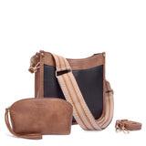 Fashion crossbody shoulder bag, versatile women's crossbody bag with two shoulder straps, small women crossbody bag, Small Crossbody Purse for Women Triple Zip,