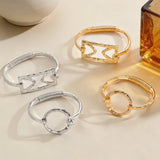 Exaggerated Alloy Round Square Geometric Electroplated Bracelet Fashion Minimalist