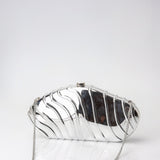Acrylic Striped Minimalist Chain Banquet Bag, Evening Purse, Evening Bags for Women Formal