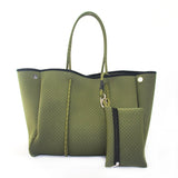 Neoprene Perforated Beach Bucket Bag – Two-in-One Mother-Child Tote, Large Swimming Sand-Proof Purse